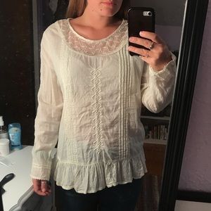 Cracker Barrel white blouse